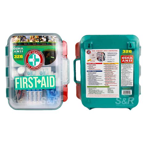 Osha Ansi First Aid Kit Hard Teal Case Set