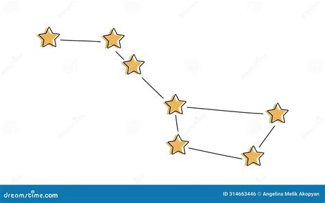 Constellation Ursa Major Vector Icon Stock Illustration Illustration