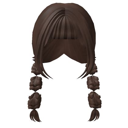 Low Braided Pigtails In Brown Roblox