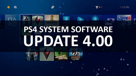 Playstation 4 PS4 System Major Update 4 00 Released Today Summary Of