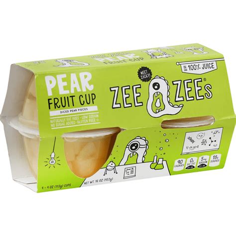 Zee Zees Fruit Cup Diced Pear Pieces Shop Mackenthuns