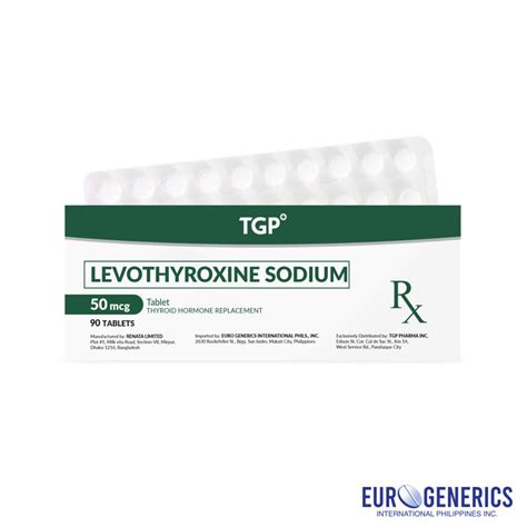 Tgp Levothyroxine Sodium 50 Mcg Eurogenerics