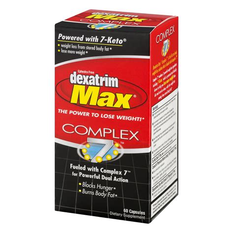 Dexatrim Max Complex 7, Slim Pills to Reduce Fat, Appetite Suppressant & Weight Loss Dietary ...