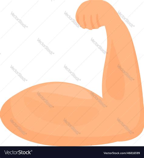 flex bicep icon cartoon strong muscular royalty  vector