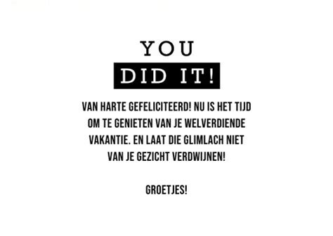 Geslaagd Kaart You Did It Vrolijk Smiley Kaartje Go