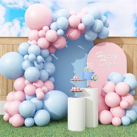 100pcs Blue Pink Balloon Arch Kitpink Blue Garland Kit For Gender