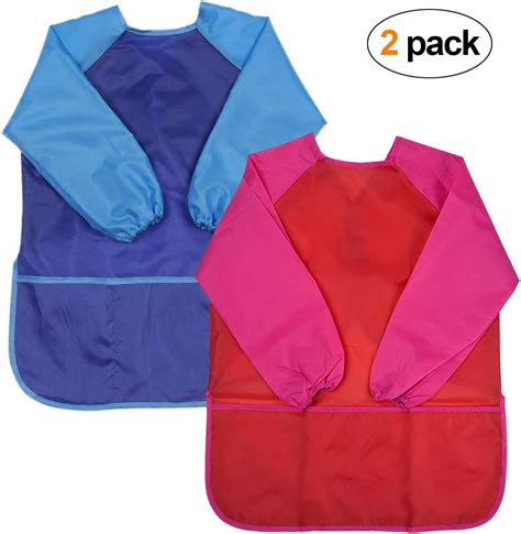 2 Pcs Tablier Peinture Enfant Imperméable Blouse de Peinture avec