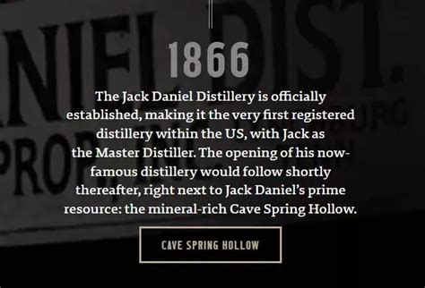 Jack Daniel's Distillery Historical Details