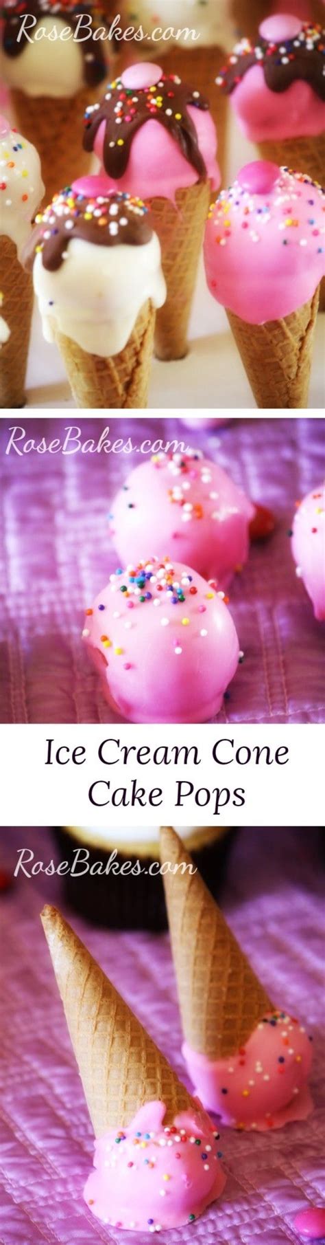 Ice Cream Cone Cake Pops Rosebakes Tolle Desserts K Stliche