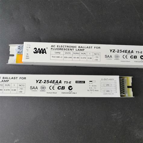 3AAA YZ 254EAA T5 E 220 240V 2x54W Fluorescent Lamp Electronic Ballasts