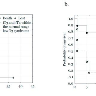 ROC Curves For 6 Months And 1 Year Survival According To FT3 FT4 Ratio