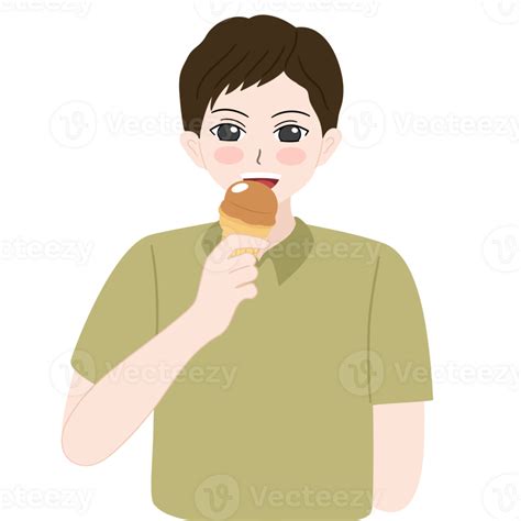 Eating Ice Cream 33859562 Png