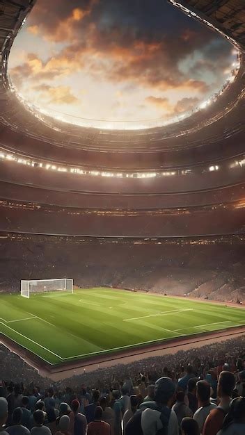 Premium Photo Football Stadium D Rendering Soccer Stadium With