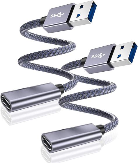 Basesailor Usb C Female To Usb 30 Male Cable Adapter 075ft 2pack5gbps Gen 1 Type