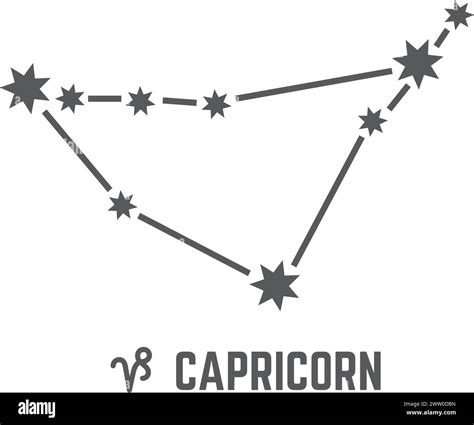 Capricorn Constellation Night Sky Star Sign Zodiac Symbol Stock