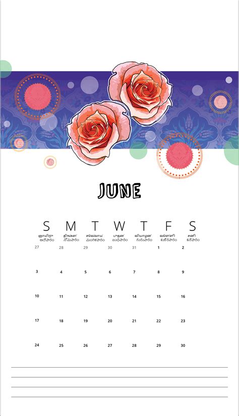 A Floral Calendar Design on Behance