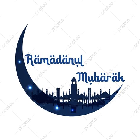 Eid Mubarak Moon Vector Art Png Ramadanul Mubarak With Moon Ramadanul