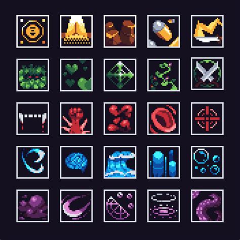 Cc 10 Free Pixel Art Skill Icons Pack By Quintino Pixels