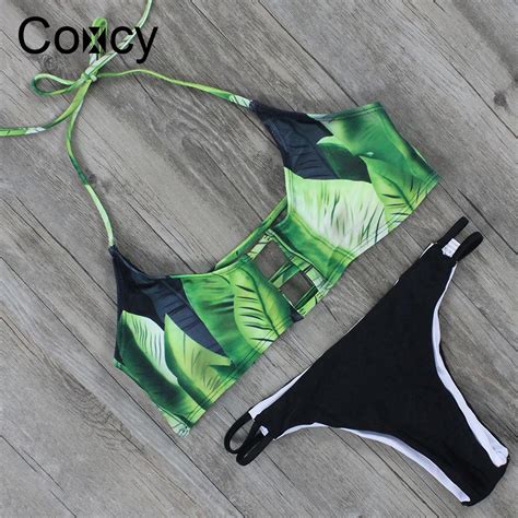 Sexy Tanga Traje De Ba O Mujeres Halter Bikini Conjunto S Lido Backless