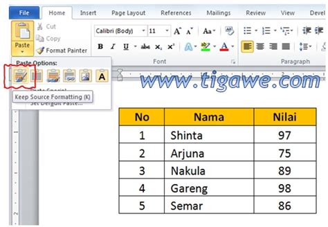 Cara Memindah Tabel Di Excel Ke Word Riset