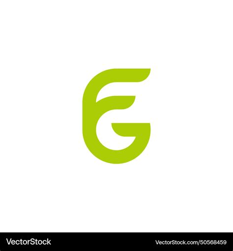 Letter Fg Abstract Curves Geometric Logo Vector Image