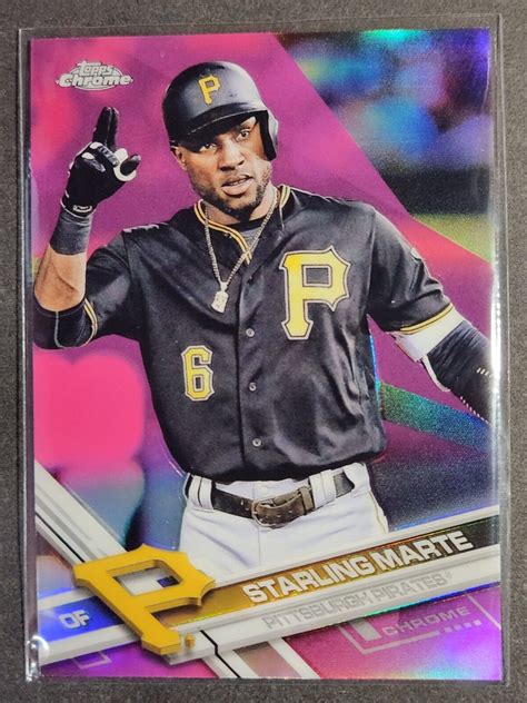 Topps Chrome Baseball Pink Refractor Starling Marte Pittsburgh