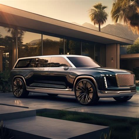 Premium AI Image | Suburban Luxury SUV A luxurious suburban SUV ...