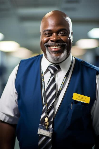 Premium Photo A Man Wearing A Blue Vest That Says Lanyard