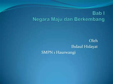 Negara Maju Dan Berkembang Ppt