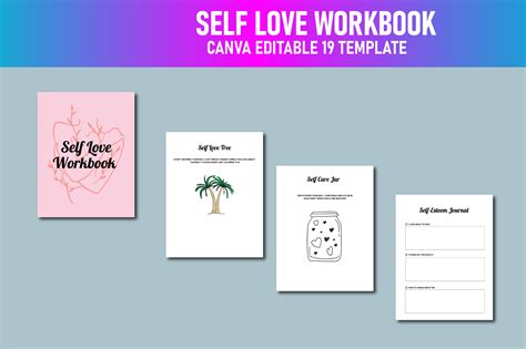 Editable Self Love Workbook Canva Kdp Gráfico Por Lavlu Creative Zone