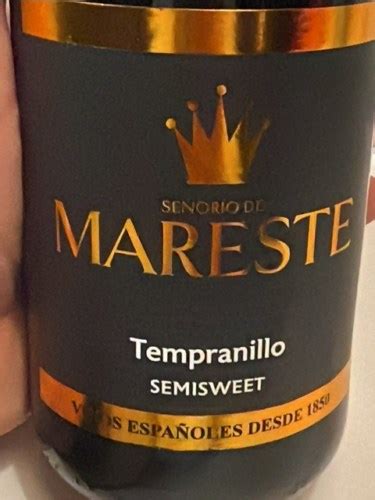 Senorio De Mareste Tempranillo Semisweet Vivino