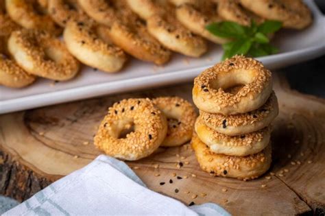 Bagel Turco Con Semillas De S Samo O Galletas Saladas Nombre Turco