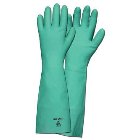 Nitri Chem™ Unlined Green Nitrile Gloves 22 Mil 18 L