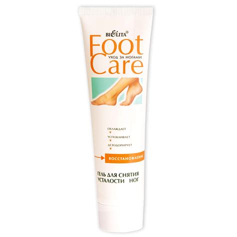 Гель для снятия усталости ног Foot care белита белорусская косметика
