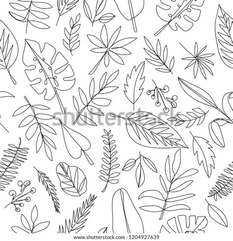 Tropical Leaf Print Seamless Pattern Leaves Stock Vector Royalty Free