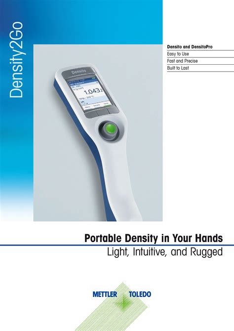 Mettler Toledo Handheld Density Meter DensitoPro UK Stockist The