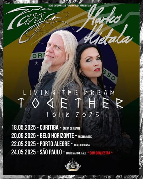 Tarja Turunen Volta Ao Brasil Ao Lado De Marko Hietala Para Shows