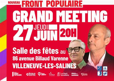 Grand Meeting Du Nouveau Front Populaire Action Populaire