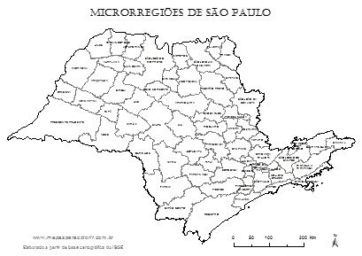 Mapa De S O Paulo Mapas Para Colorir