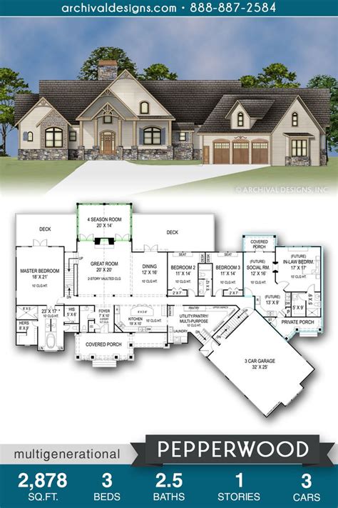 Pepperwood House Plan | Multigenerational house plans ...