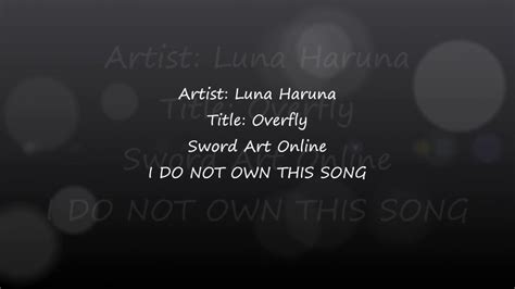 Luna Haruna Overfly Romaji Lyrics Youtube