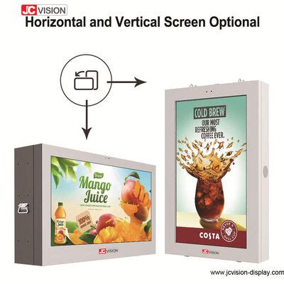 Jcvision Outdoor Waterproof Digital Signage Wall Mounted Lcd Display