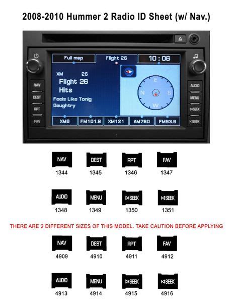 Hummer H2 Radio W Navigation 2008 2010 Auto Button Repair