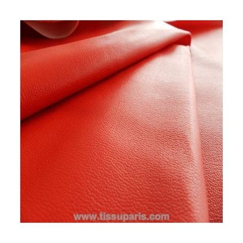 Tissu Simili Cuir Souple rouge Foncé SSP01 Tissu Paris Vente de