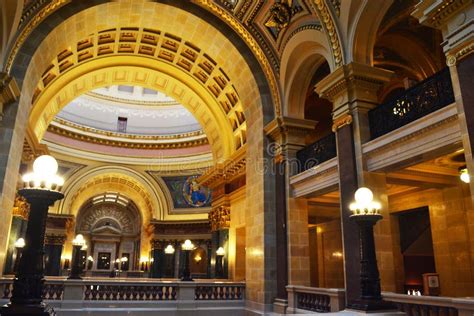 Interior Of Capitol Building In Madison Wisconsin Usa Editorial Image