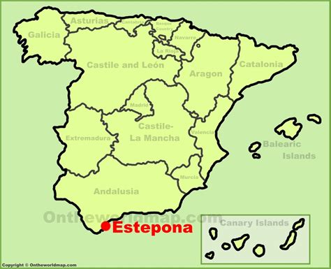 Estepona location on the Spain map - Ontheworldmap.com