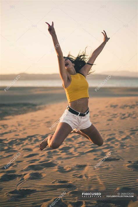 Girl Jumping In Air