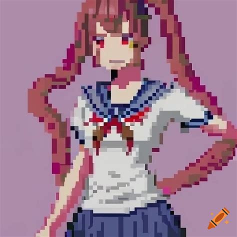 Pixel Art Of Osana Najimi From Yandere Simulator