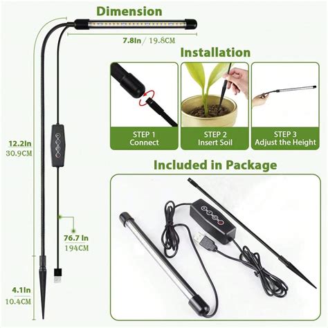 LED Grow Light USB Phyto Lamp Full Spectrum 6000K Horticultural