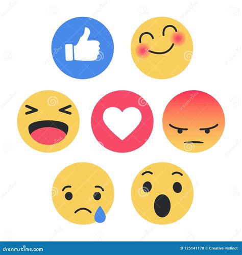 Social Reactions Chart Or Dashboard Vector Illustration Cartoondealer